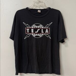 Tesla Globe Logo Black T-Shirt 2013